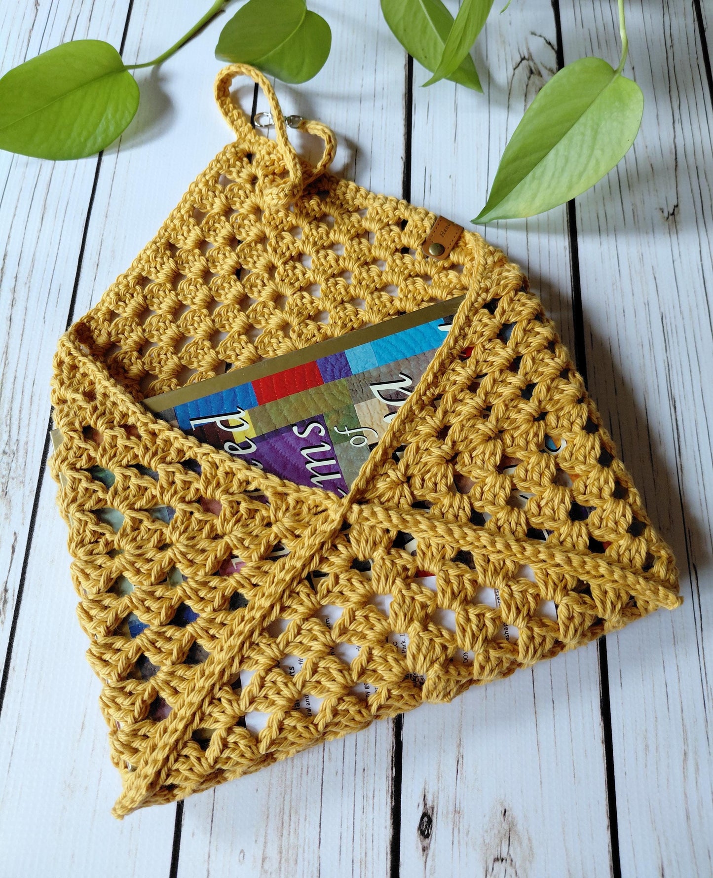 Crochet Book Envelope, Granny Square Book Sleeve, Cotton Book Sleeve, Crochet Book Sleeve, Book Protector
