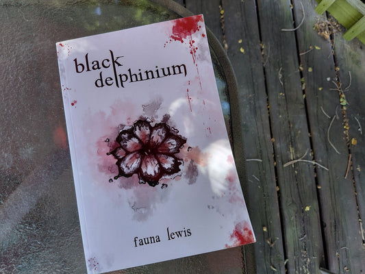 Black Delphinium -- Signed Copy