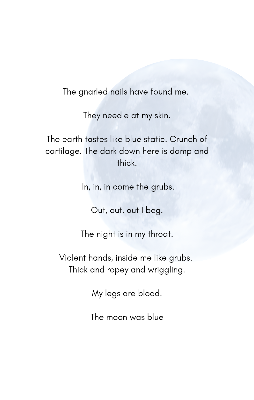 The Moon Was Blue . . . Pocket Prose