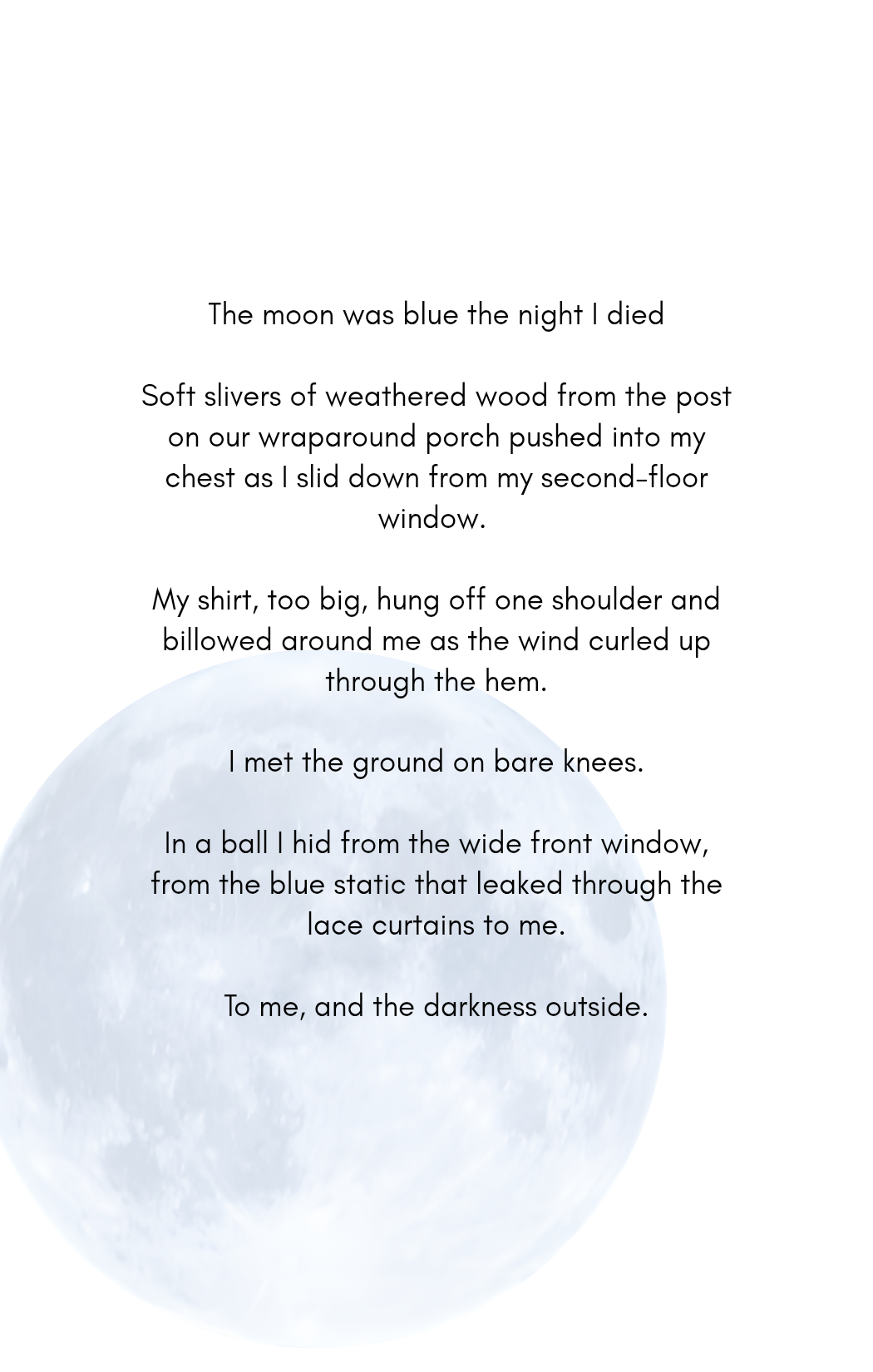 The Moon Was Blue . . . Pocket Prose